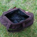 torebka damska retro koronka brązowa handmade-wymiary 35cm na 22cm - zapinana na zamek, brązowa z kok