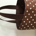 Lunch Bag by WKML brązowa - duże białe kropki