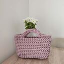 Koszyk - torba szydełkowa do ręki ze sznurka 25x20 cm