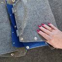 Filcowa torba z napami - szary i niebieski - duża