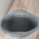 Koszyk - torba do ręki szydełkowa ze sznurka 25x20 cm
