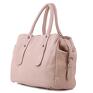 Vera bags pastelowa beżowa torba do ręki na długim pasku 13 beige trzykomorowa