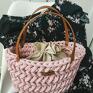 torebka do ręki torba koszyk picnic bag - kolor jasny róż różowy