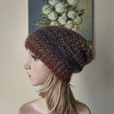 RĘCZNIE NA DRUTACH - Zmierzch - miła, szlachetna, ciepła czapka z merino i jedwabiem