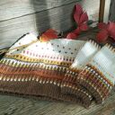 Wełniany komplet komin i mitenki - Kolory Jesieni