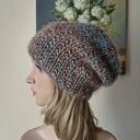 RĘCZNIE NA DRUTACH - Zimowy spacer - miła, puchata, ciepła czapka z merino, jedwabiem i moherem