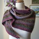 RĘCZNIE NA DRUTACH - Szlachetna, puchata oryginalna chusta/szal z wełenką, jedwabiem