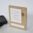 Dębowa tabliczka z dobrą myślą