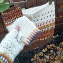Komin i mitenki z alpaki i wełny - Kolory Jesieni