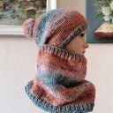 RĘCZNIE NA DRUTACH - Tweed ombre 3 - miły, ciepły komplet. Projekt autorski