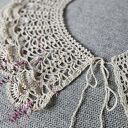 dodatki kołnierzyk retro beżowy