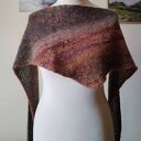 Chusta Terracotta ręcznie na drutach z włóczką Noro