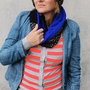 Komin patchworkowy wciągany przez głowę rozmiar uniwersalny, połączenie różnych matetiaow, polecam d