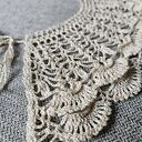 Kołnierzyk retro beżowy