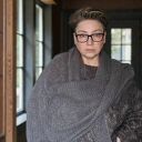 Chusta „Mgła” na drutach - ręcznie robiony szal dla niej na prezent