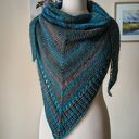 RĘCZNIE NA DRUTACH - Nadmorski spacer - oryginalna, szlachetna, duża chusta z japońską Noro