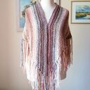 Ręcznie robiona chusta boho w pastelach