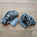 Ozdobne rękawy mankiety ażurowe cieniowane do swetra