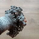 Ozdobne rękawy mankiety ażurowe cieniowane do swetra