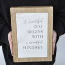 Dębowa tabliczka z dobrą myślą