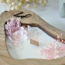 Świeca sojowa w drewnie dębu Oldtree - mięta i limonka (handmade) 