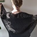 Chusta Mgła - szal z mohair luxe robiony na drutach na Dzień Matki