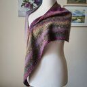 RĘCZNIE NA DRUTACH - Szlachetna, puchata oryginalna chusta/szal z wełenką, jedwabiem i moherem