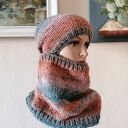 RĘCZNIE NA DRUTACH - Tweed ombre 3 - miły, ciepły komplet. Projekt autorski