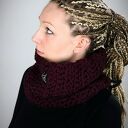 Komin Monolit 02 Bordowy - ręcznie robiona tuba na zimę