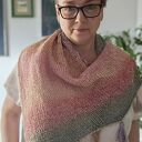 Lniana chusta boho na drutach z chwostami (ok. 160 cm)