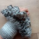 Ozdobne rękawy mankiety ażurowe cieniowane do swetra