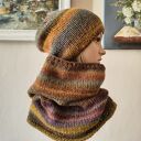 RĘCZNIE NA DRUTACH - Jesienna jabłoń - miły, oryginalny komplet ze wełną. Projekt autorski