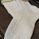 Skarpetki z falbanką - ręcznie dziergane, rozmiar 35-40