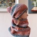 RĘCZNIE NA DRUTACH - Tweed ombre 3 miły, ciepły komplet. Projekt