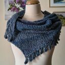 RĘCZNIE NA DRUTACH - Pochmurne niebo - cudownie miękka chusta z alpaki i merino