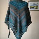 RĘCZNIE NA DRUTACH - Nadmorski spacer oryginalna, szlachetna, duża chusta z japońską