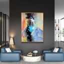 Chusta 100x70 cm - pastelowa inkografia kobiety do oprawy