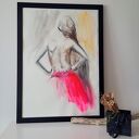 Szkic z różem 100x70