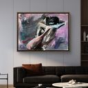 Fioletowy obraz inkograficzny Purple Haze 100x70 cm do sypialni