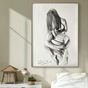 Razem - autorska inkografia 50x70 (kobieta i mężczyzna) do sypialni