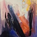 Abstrakcja 100x70 cm - obraz abstrakcyjny akryl na papierze do sypialni