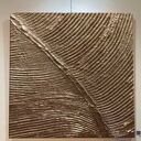 Bardzo duży obraz na płótnie ze złotą strukturą 120x120cm