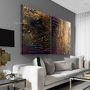Duży obraz strukturalny metaliczny dyptyk „Śliwka w złocie” 2 szt. 120 x 120 cm