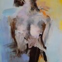 Zmysłowy obraz „Kobieta” 57x39 cm na papierze Giclee - do salonu i sypialni