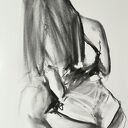 Lovers! - obraz 100x70 cm ze szkicem węglem do sypialni 
