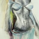 Kobieta - ręcznie robiony szkic 100x70 cm Louka