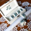 NIEBIESKIE róże - pierścienie do serwetek