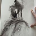 Komplet inkografii 40x60 Louka - trzy obrazy z kobietą do salonu i sypialni