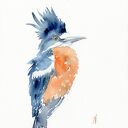 Akwarela oryginalna. Rybaczek