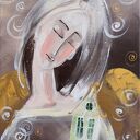 Giclee na płótnie Canvas - Poranek na dobre Wiadomości i Anioł opiekun domu